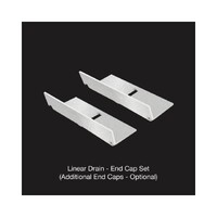 Hide Drain Cover Linear End Cap Set - 1210-10mm - Reln Storm Mate Compatible